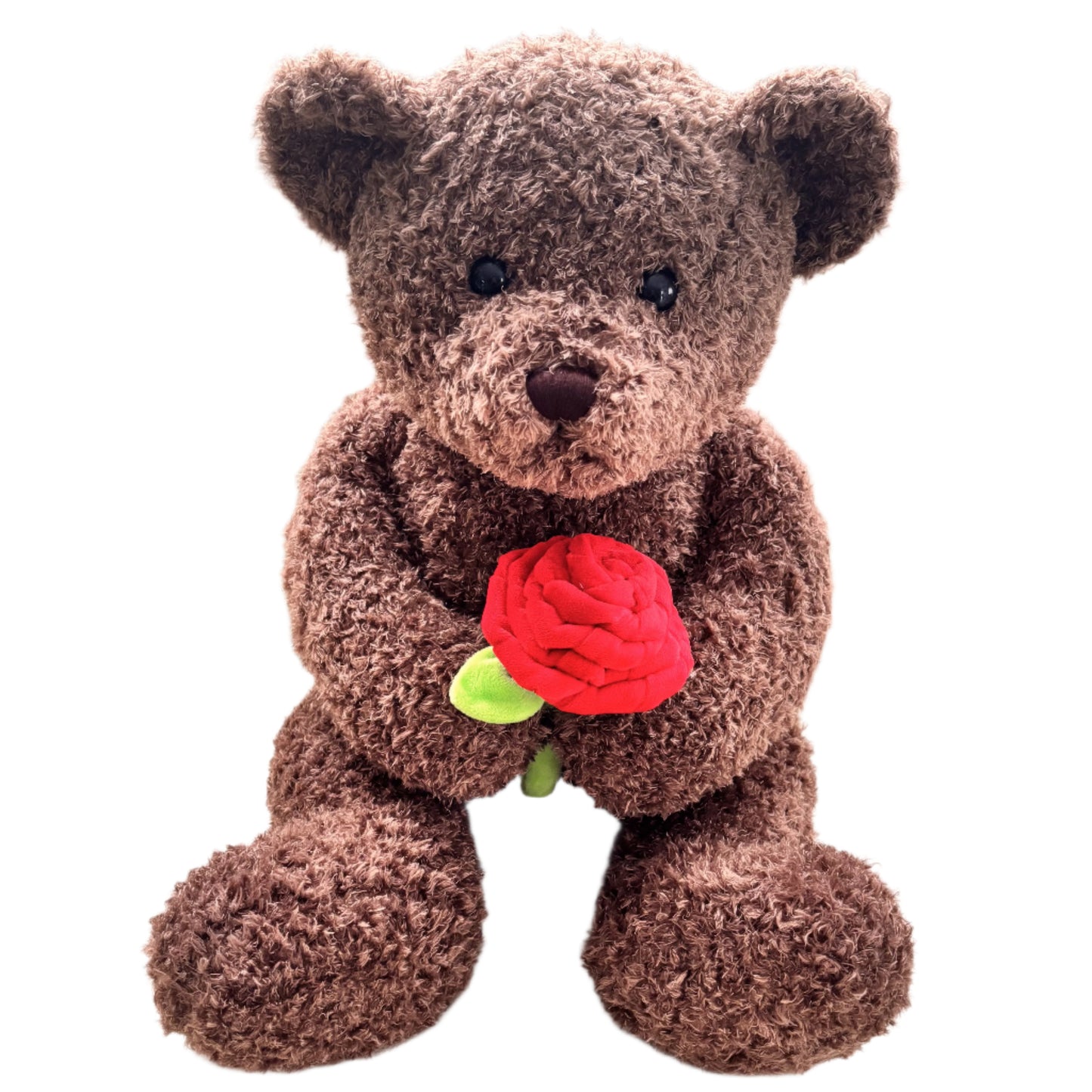 Walnut Bear with a rose