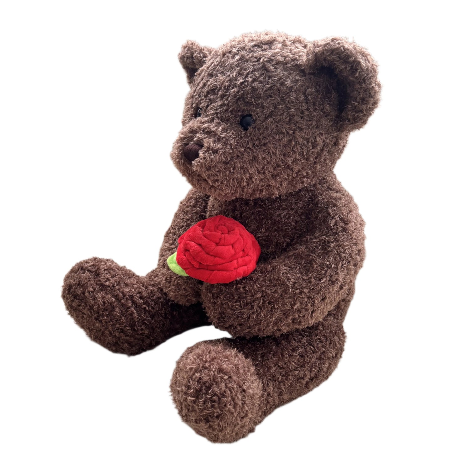 Walnut Bear with a rose