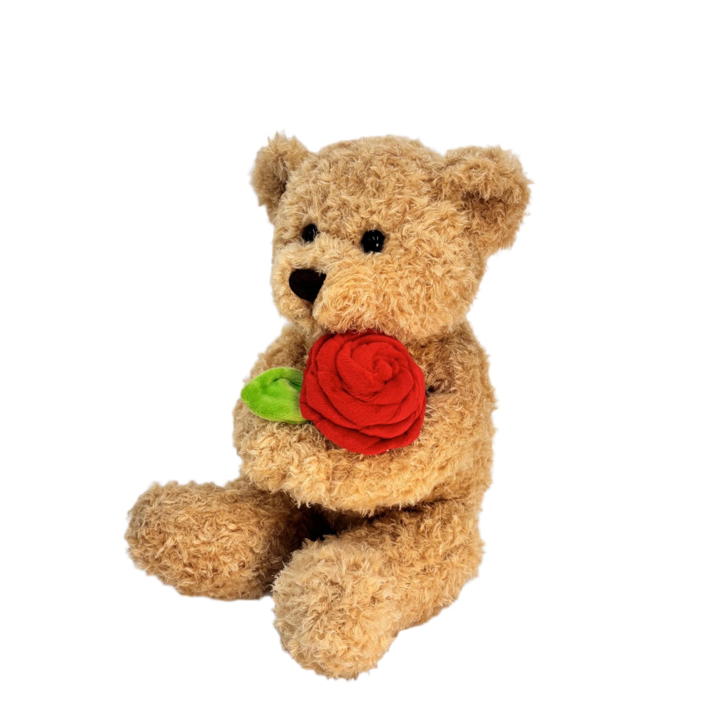 Buttermilk Bear with a rose